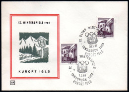 AUSTRIA KURORT IGLS 1964 - IX OLYMPIC WINTER GAMES - INNSBRUCK '64 - 2 CANCELS # 11 - G - Hiver 1964: Innsbruck