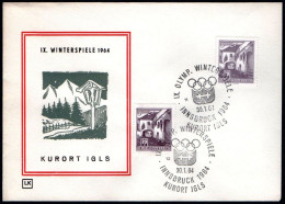 AUSTRIA KURORT IGLS 1964 - IX OLYMPIC WINTER GAMES - INNSBRUCK '64 - CANCELS # 12 & 11 - G - Inverno1964: Innsbruck