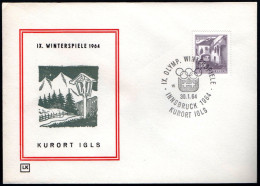 AUSTRIA KURORT IGLS 1964 - IX OLYMPIC WINTER GAMES - INNSBRUCK '64 - CANCEL # 15 - G - Invierno 1964: Innsbruck