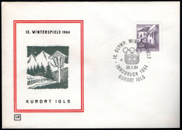 AUSTRIA KURORT IGLS 1964 - IX OLYMPIC WINTER GAMES - INNSBRUCK '64 - CANCEL # 15 - G - Inverno1964: Innsbruck