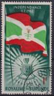 1962 Burundi Mi:BI 26A, Sn:BI 26, Yt:BI 27, Flag And Emblem From Burundi / Unabhängigkeit - Gebraucht