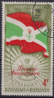 1963 Burundi Mi:BI 53A, Sn:BI 47, Yt:BI 54, Flag And Emblem From Burundi / 1. Jahrestag Der Unabhängigkeit - Usados
