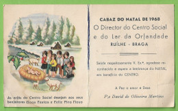 Braga - Calendário De 1969 Do Centro Social E Do Lar Da Orfandade De Ruílhe - Calendar - Portugal - Formato Grande : 1961-70