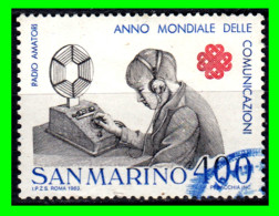 SAN MARINO ( EUROPA ) SELLO AÑO 1933 AÑO MUNDIAL DE LAS COMUNICACIONES - Used Stamps