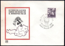 AUSTRIA AXAMS AXAMER - LIZUM 1964 - IX OLYMPIC WINTER GAMES - INNSBRUCK '64 - CANCEL # 11 - G - Inverno1964: Innsbruck