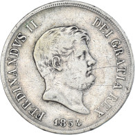 Monnaie, États Italiens, NAPLES, Ferdinando II, 120 Grana, 1854, TB+, Argent - Naples & Sicile