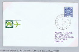 Ireland 1967 Photogravure 3d On First Day Cover, Clear Dublin Cds BAILE ATHA CLIATH 1 VIII 67 - FDC