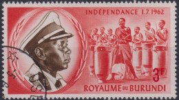 1962 Burundi Mi:BI 28A, Sn:BI 28, Yt:BI 29, King Mwami Mwambutsa IV, Unabhängigkeit - Usados