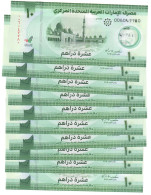 United Arab Emirates 10x 10 Dirhams 2022 UNC - Emirats Arabes Unis