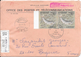 Sur Lettre Recommandée OFFICE DES POSTES ET TÉLÉCOMMUNICATIONS -  LIBREVILLE - GABON 22-9-75 - Gabon (1960-...)