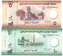 SET United Arab Emirates 5 & 10 Dirhams 2022 UNC - Emiratos Arabes Unidos