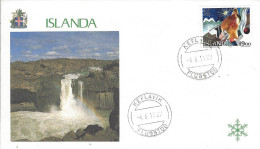 Envellope Voyage Du Pape Jean Paul II ISLANDE N° 648 Y & T - FDC