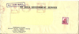 India > 1947-49 Republiek Luchtpostbrief Met Rode Frankeerstempel 1981 (10796) - Storia Postale