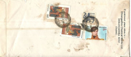 India > 1947-49 Republiek Luchtpostbrief Met 4 Postzegels(10798) - Briefe U. Dokumente