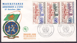 Mauritania NOUAKCHOTT 1961 FDC Cover Premier Jour Lettre UNO United Nations Complete Set !! - Mauritanie (1960-...)