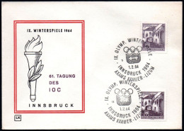 AUSTRIA AXAMS AXAMER - LIZUM 1964 - IX OLYMPIC WINTER GAMES - INNSBRUCK '64 - CANCELS # 13 & 5 - G - Inverno1964: Innsbruck
