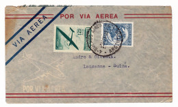 Lettre 1951 Buenos Aires Argentina Banco De Londres Lausanne Suisse Switzerland Via Aera Stockholm Sweden Bank London - Luftpost