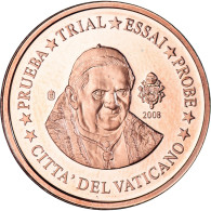 Vatican, 2 Euro Cent, 2008, Unofficial Private Coin, SPL+, Cuivre Plaqué Acier - Privatentwürfe