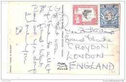 Uganda Kenya Tanganyika USED STAMPS ON ELEPHANT East African Game POSTCARD - Kenia