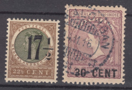 Netherlands Indies India 1918 Mi#130-131 Mint Hinged/used - Niederländisch-Indien