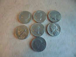 7x Fives Cents "Jefferson" - Altri & Non Classificati