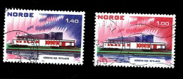 1973 Norden Michel NO 662 - 663 Stamp Number NO 617 - 618 Yvert Et Tellier NO 618 - 619 - Oblitérés