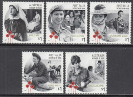 2017 Australia Women At War Nurses Health Complete Set Of 5 MNH @ BELOW FACE VALUE - Mint Stamps