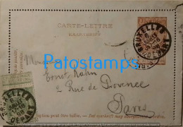 205811 BELGIUM BRUXELLES CANCEL YEAR 1918 CIRCULATED TO FRANCE POSTAL STATIONERY C/ POSTAGE ADDITIONAL NO POSTCARD - Other & Unclassified