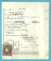 PROTET DE NON PAYEMENT D'EFFET Affr. 289 (10Fr) Obl. ST-JORIS-WEERT / WEERT-ST-GEORGES (perfo Réglementaire Du Timbre) - 1929-1941 Grande Montenez