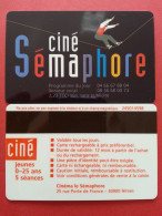 Cinécarte Ciné Semaphore Ciné Jeunes Rouge Nîmes  (BH0621 - Cinécartes