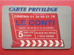 Cinécarte Ciné LE CONTI Carte Privilège   (BH0621 - Biglietti Cinema