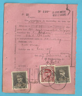 PROTET DE NON PAYEMENT D'EFFET Affr. 317+322A  Obl. ST-JORIS-WEERT / WEERT-ST-GEORGES (perfo Réglementaire Du Timbre) - 1931-1934 Képi