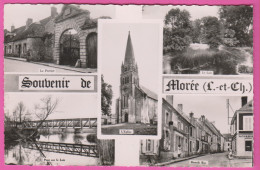 D41 - SOUVENIR DE MORÉE -LA PERRINE/LE LOIR/L'ÉGLISE/PONT SUR LE LOIR/GRANDE RUE - CPM Dentelée Petit Format Multivues  - Moree