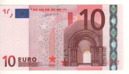 10 EURO  "S"   ITALY    Firma Duisenberg    J 005 H6  /  FDS - UNC - 10 Euro