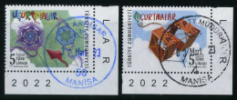 Türkiye 2022 Mi 4700-4701 Kites In Hexagonal Shape | Entertainment, Games, Kite, Right Corner - Used Stamps