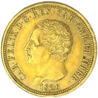 Royaume De Sardaigne 80 Lire Charles Félix 1826 Turin - Italian Piedmont-Sardinia-Savoie