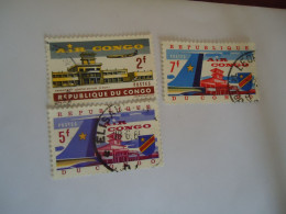 CONGO USED   STAMPS  AIR  AIRPORTS - Otros & Sin Clasificación