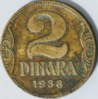 Yugoslavia - 2 Dinara 1938, KM# 20 (#2427) - Yougoslavie
