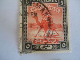 SUDAN  USED STAMPS   CAMEL PERFINS    WITH POSTMARK 1914   2 SCAN - Soudan (1954-...)