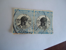 SUDAN  USED   STAMPS PAIR MEN   WITH POSTMARK ELOBEID 1959 - Soudan (1954-...)