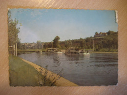 MARBACH AM NECKAR River Ship Cancel Baden Wurttemberg Stuttgart GERMANY Postcard - Marbach