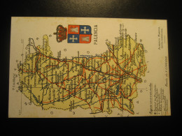 PALENCIA Postcard SPAIN Map Geography Atlas Alberto Martin Editor - Palencia