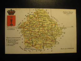 CUENCA Postcard SPAIN Map Geography Atlas Alberto Martin Editor - Cuenca