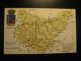 BADAJOZ Postcard SPAIN Map Geography Atlas Alberto Martin Editor - Badajoz