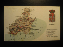 ALMERIA Postcard SPAIN Map Geography Atlas Alberto Martin Editor - Almería