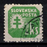 Slovaquie 1939 Mi 66 Y (Yv TPJ 27), Obliteré, Dentelé - Gebraucht