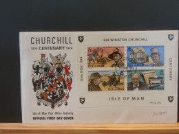 90/581P   FDC  MAN  1974 - Sir Winston Churchill