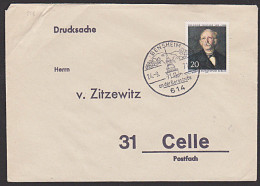 Theodor Fontane Dichter Auf Drucksache Mit WSt. BENSHEIM An Der Bergstraße, Berlin 20 Pf - Franking Machines (EMA)