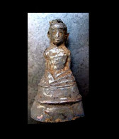 Ancien BOUDDHA VOTIF En ARGENT / Very Old Votive Buddha From Thailand - Archéologie