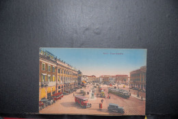 CP, 06. Nice, Place MASSENA, Transports, Voitures, Autobus, Tramway, Colorisée - Transport Urbain - Auto, Autobus Et Tramway